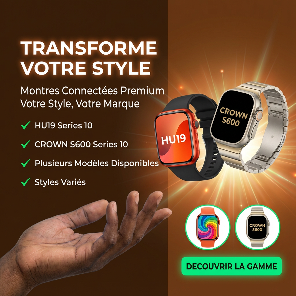 ✨ Luxe Connect™ – Montre Intelligente Série 10 + Écouteurs Sans Fil ✨
🔥 Le duo high-tech le plus vendu en Côte d’Ivoire 🇨🇮