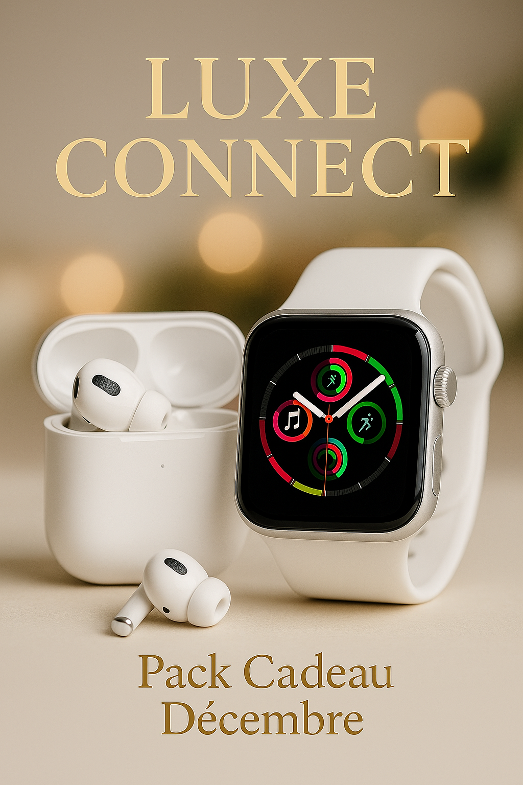 Luxe Connect™ – Montre Intelligente Série 10 + Écouteurs Sans Fil ✨ Le combo le plus vendu en Côte d’Ivoire – Paiement à la livraison